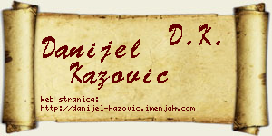 Danijel Kažović vizit kartica